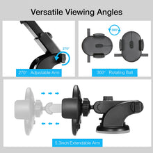 Load image into Gallery viewer, Car Phone Holder Long Rod Telescopic Car Dashboard Suction Cup Type